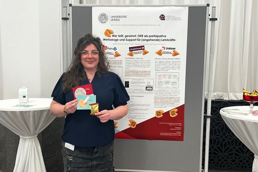 Anke Weinreich präsentiert Projekte zur Förderung digitaler Unterrichtsgestaltung und digital organisierten Lernens.