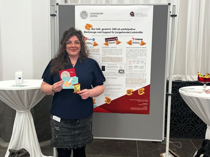 Anke Weinreich präsentiert Projekte zur Förderung digitaler Unterrichtsgestaltung und digital organisierten Lernens.