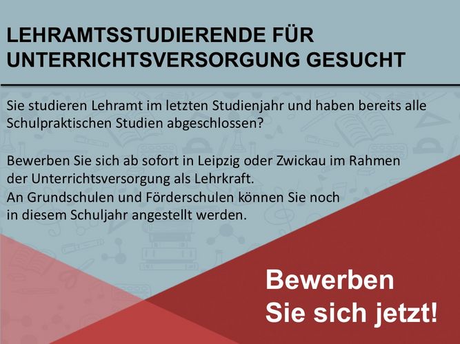 Flyer zur Unterrichtsversorgung für Lehramtsstudierende